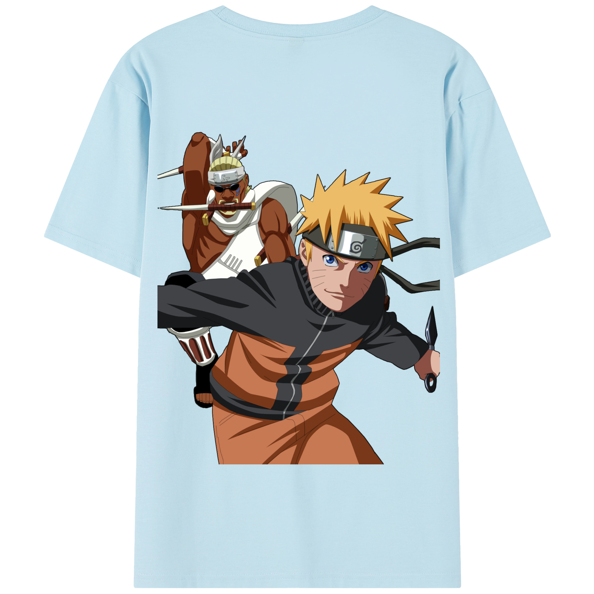 （画像用） NARUTO -ナルト- うずまき ナルト Uzumaki Naruto 綿100％半袖Tシャツ（背面プリント）